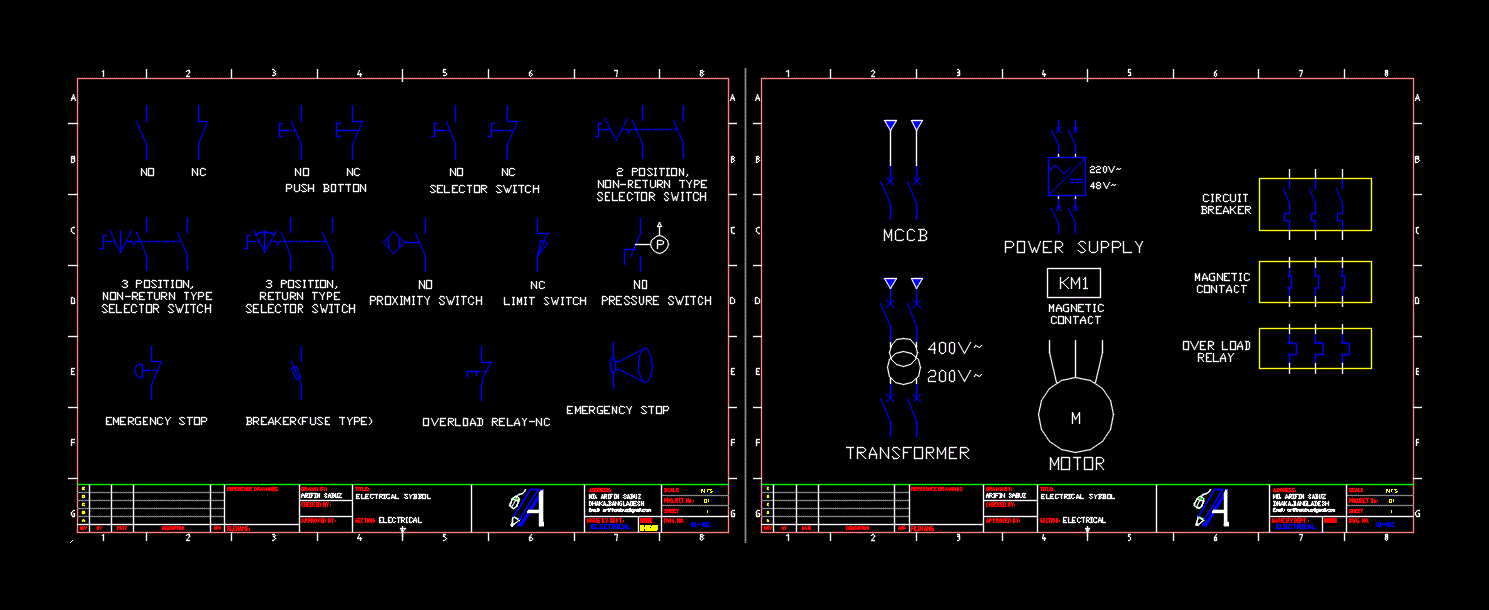 electrical plan symbols dwg
